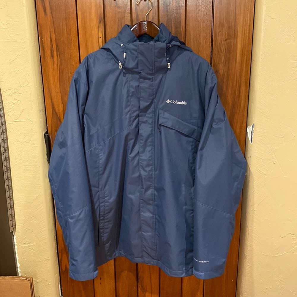 Men’s Columbia XLT rain jacket with removable Fleece inner layer